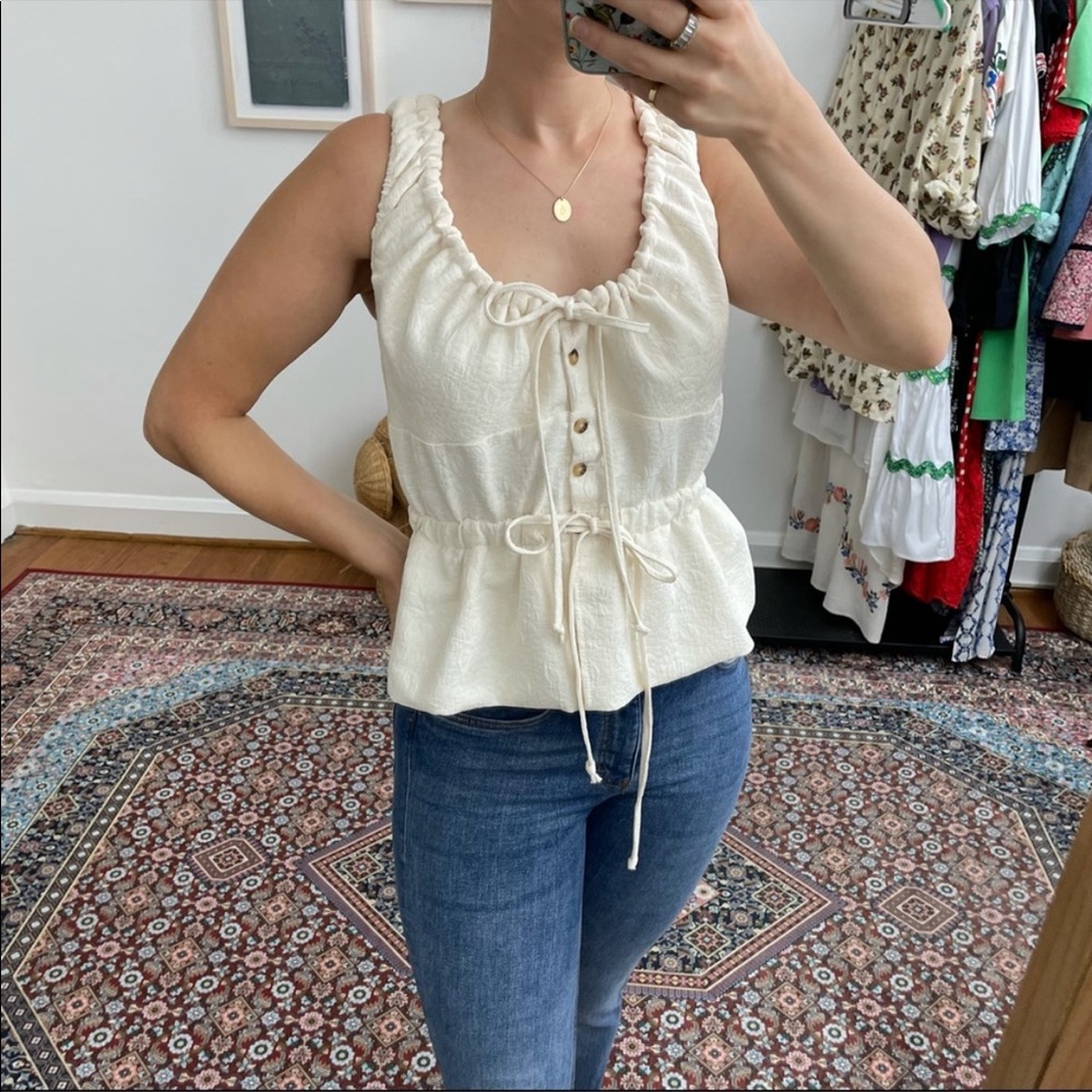 Ciao Lucia Ilaria Top Ivory Jacquard